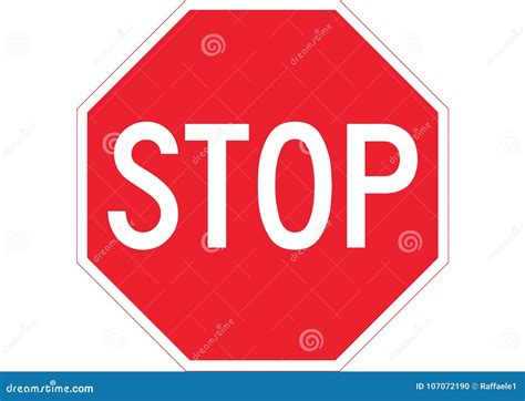 Traffic Stop Sign Graphic Isolated on White Stock Vector - Illustration ...