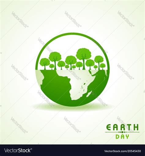 Earth day greeting - go green concept Royalty Free Vector