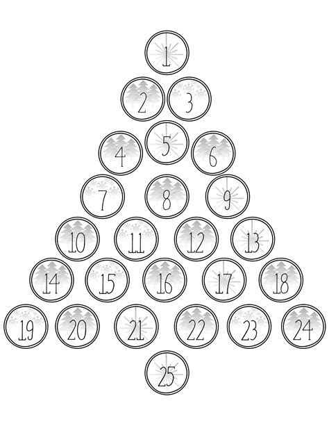 Christmas Advent Calendar Printable Numbers - Paper Trail Design