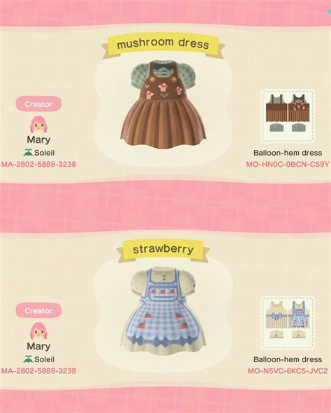 AnimalCrossing Design Codes on Instagram: "Cottagecore Inspired Outfits - - - - - 🍑Follow ...