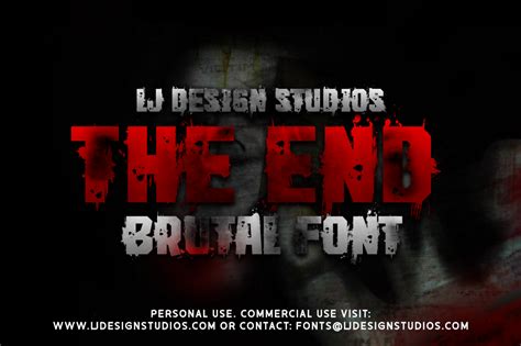 The End Font | LJ Design Studios | FontSpace