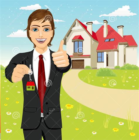 Real Estate Agent Cartoon Male - First Alliance Realty