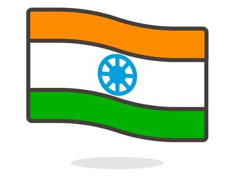 India Flag Emoji Icon PNG vector in SVG, PDF, AI, CDR format