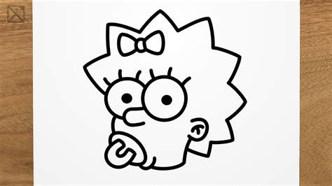 How to draw MAGGIE SIMPSON step by step, EASY - YouTube