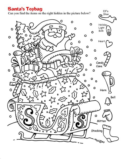 hidden picture worksheets santa | K5 Worksheets Christmas Colors, Kids ...