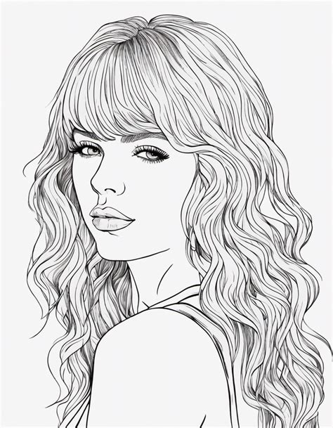 Free taylor swift love song coloring page 2023