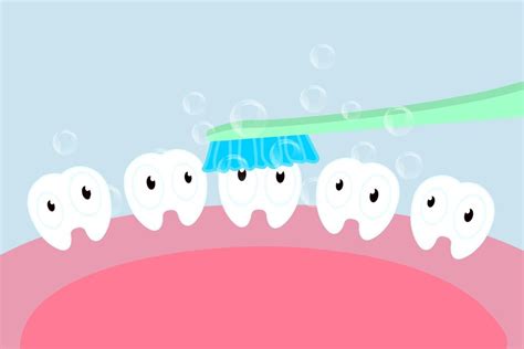 Premium Vector | Dental hygiene in cartoon style brushing teeth dental ...