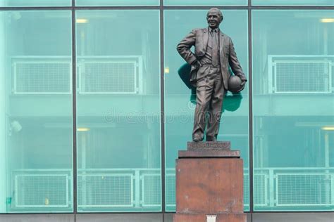 Sir Matt Busby Bronze Statue at Old Trafford Stadium in Manchester, UK ...