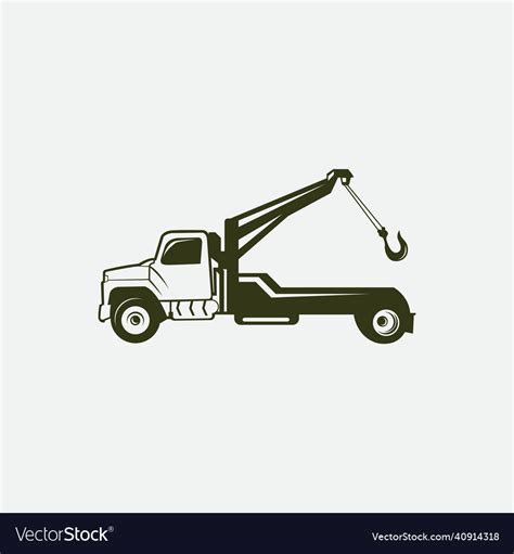 Tow towing truck service logo template towing car Vector Image