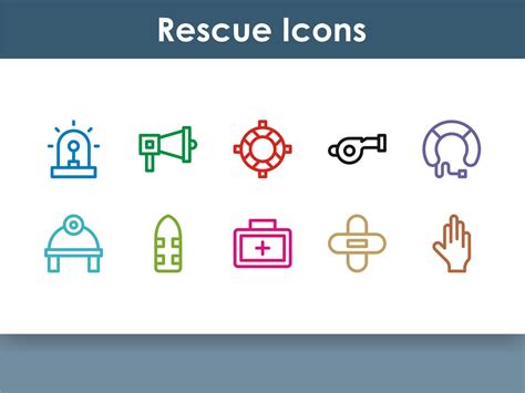 Rescue Icons by MelindAgency on Dribbble