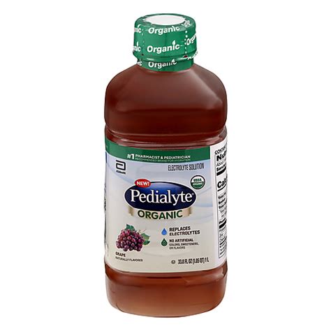 Pedialyte Electrolyte Solution, Organic, Grape 33.8 Oz | Baby | Ingles Markets