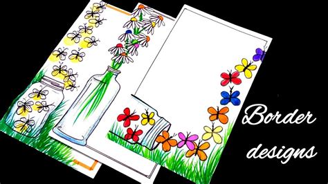 2nd | Border designs on paper | border designs | project work designs | borders for projects