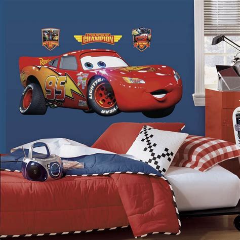 Disney / Pixar Cars Lightning McQueen Peel & Stick Wall Decals | Disney cars bedroom, Kids wall ...