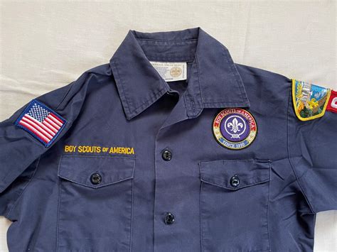 Boy Scouts of America Blue Uniform Shirt-youth Medium-san - Etsy