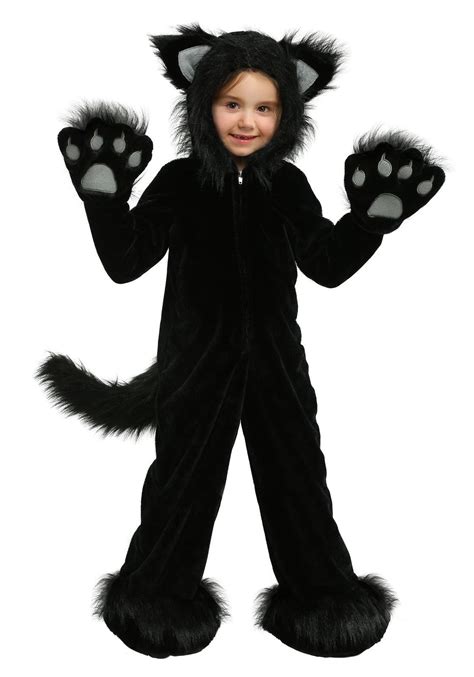 Premium Black Cat Kids Costume | Cat costume kids, Black cat costumes, Cat halloween costume