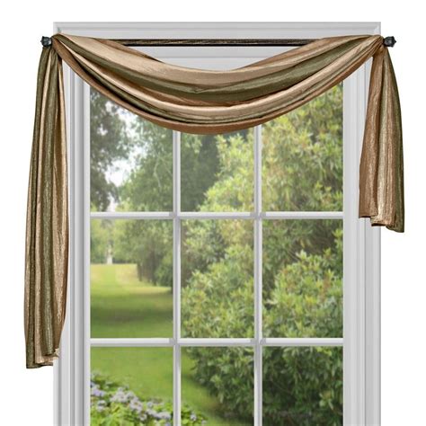 Woven Trends Window Curtains, Modern Semi-Sheer Extra Long Window Scarf ...