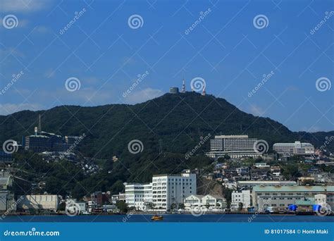 NAGASAKI, JAPAN - 2016: View from Nagasaki Port on the City and the ...