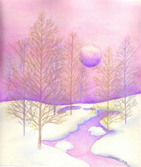 Winter Scene | Winter painting, Winter scenes, Painting