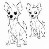 Chihuahua Pencil Coloring Pages Sketch Page sketch template