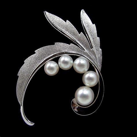 BEAUTIFUL Vintage Mikimoto Pearl Brooch Pin! #Mikimoto