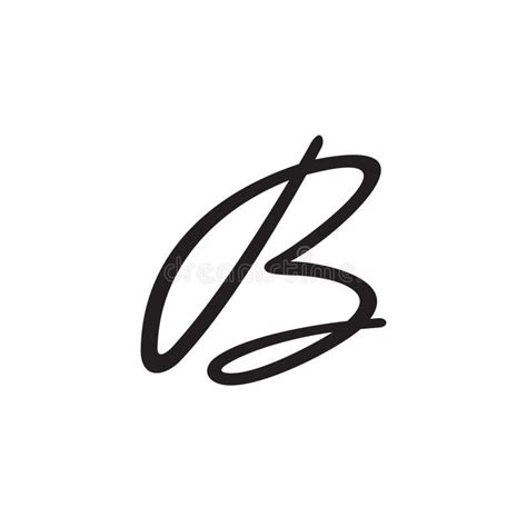 Letter B Signature Design, B Initial Letter Handwriting Logo Template ...