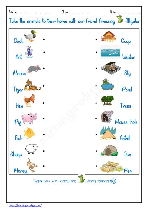 Free Printable Animal Habitats Worksheet|Learning Prodigy Science Worksheets. - LearningProdigy ...