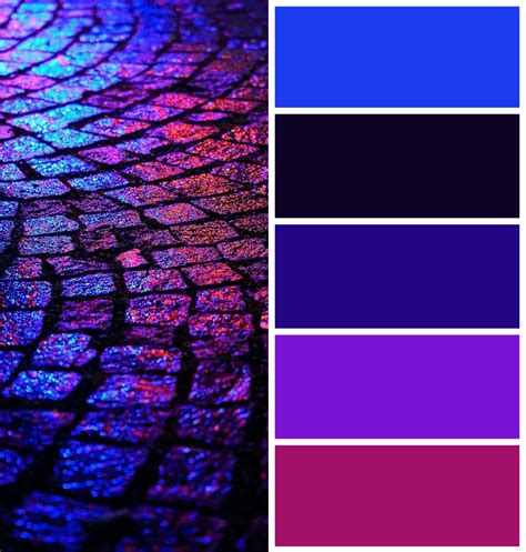 Blue Purple Color Palette | Color palette bright, Neon colour palette, Purple color palettes
