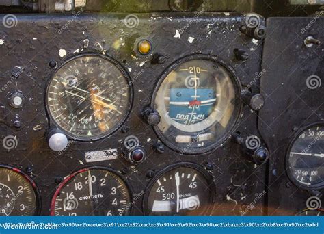 Instruments In The Cockpit Of An Old Fighter Jet Editorial Image | CartoonDealer.com #219069302