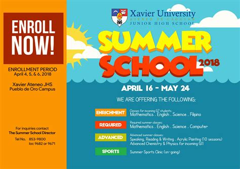 Xavier University - Xavier Ateneo JHS Summer School 2018