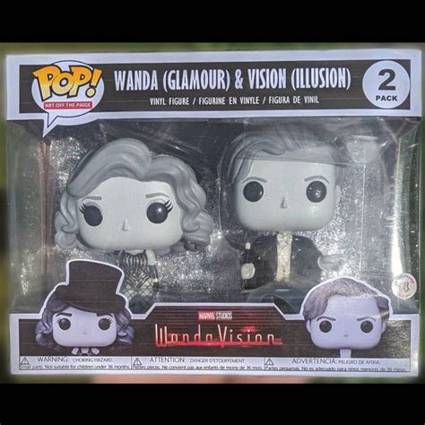 Wandavision Glamour & Illusion Grayscale Custom Funko Pop | Custom ...