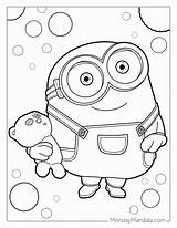 Coloring Pages Minions Bob sketch template