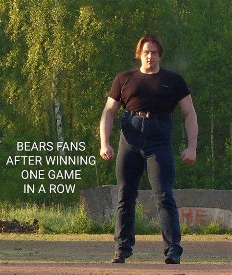 Bears fans after winning one game : r/nflmemes