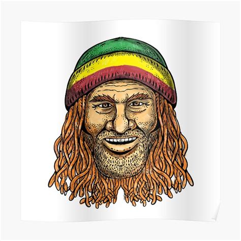 "Rastafarian Dude Tattoo Color" Poster for Sale by patrimonio | Redbubble