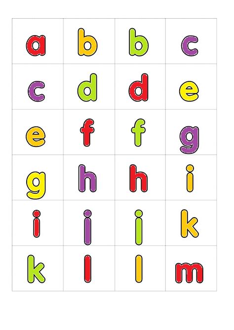 Letter Matching Game Printable