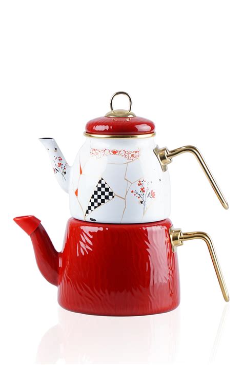 Red Teapot Set / Turkish Tea Pot Set, Turkish Sam - Inspire Uplift