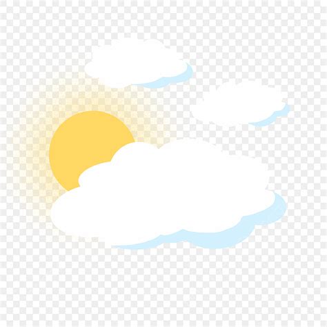 Sky Sun PNG Transparent, Hand Drawing Cute Clouds With Sun In The Sky ...