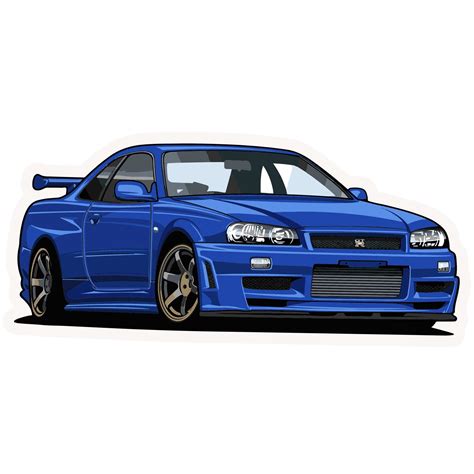 Nissan Skyline R34 GTR Sticker | Godzilla | JDM