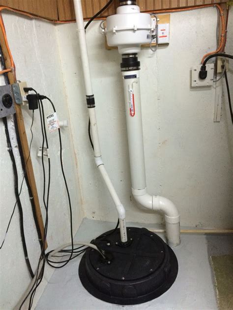 Radon mitigation with radon sump dome cover. | Radon mitigation, Radon ...