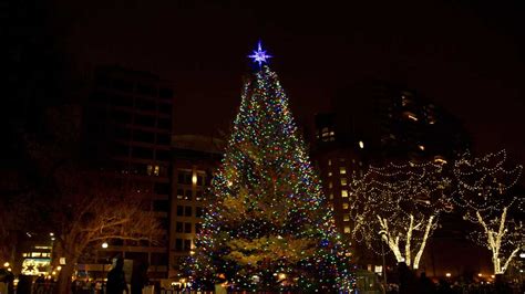 Boston Common Christmas tree lighting celebration