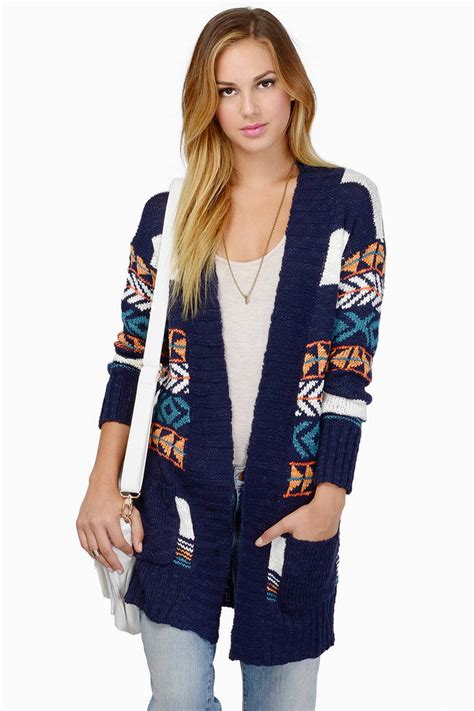 Cream Cardigan - Wrap Cardigan - Southwest Print Cardigan - $23 | Tobi US