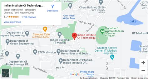 Iit Madras Campus Map