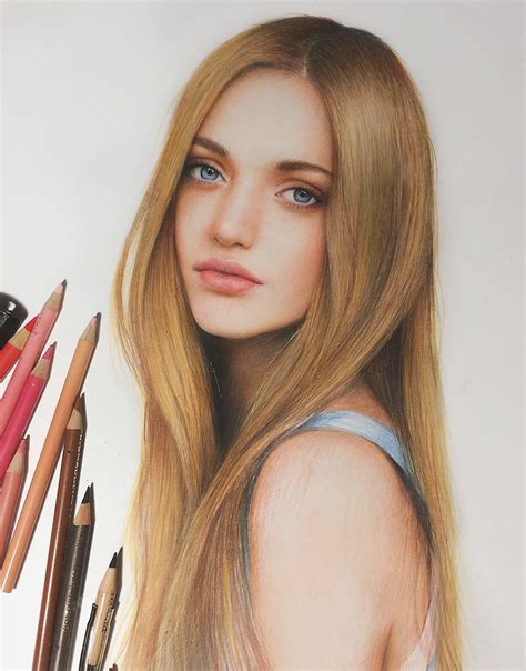 Drawing #art #drawing #girl #artist Colored Pencil Artwork, Color ...