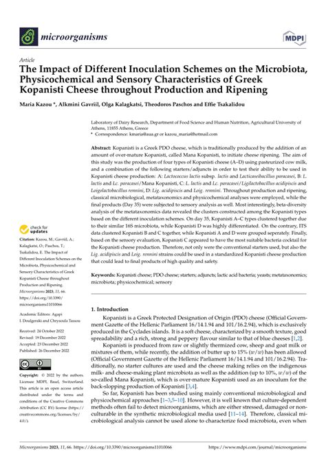 (PDF) The Impact of Different Inoculation Schemes on the Microbiota, Physicochemical and Sensory ...