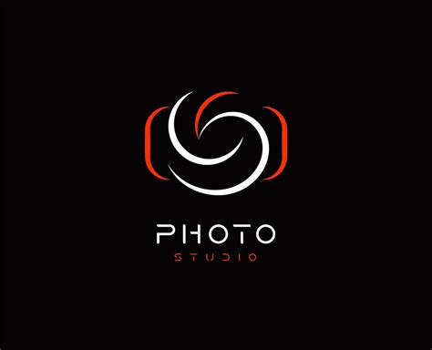 Camera Abstract vector logo template, minimal design logotype concept ...