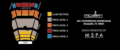 Pricing / Seating Chart | Live In McAllen