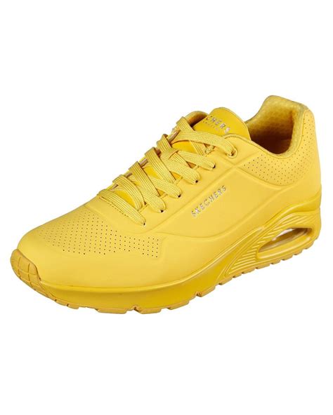 Skechers Leather Uno - Stand On Air - Final Sale in Yellow for Men | Lyst