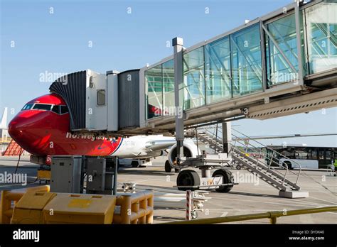 Passenger access ramp / bridge for passengers to board / boarding plane / airplane / aeroplane ...