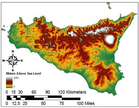 1. Topography of Sicily. | Download Scientific Diagram