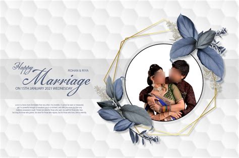 Modern Wedding Album Cover Design Free Download - Freepsdking.com