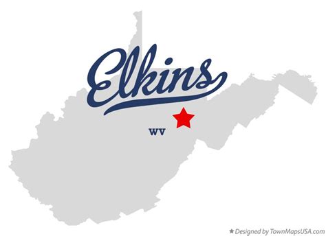 Map of Elkins, WV, West Virginia